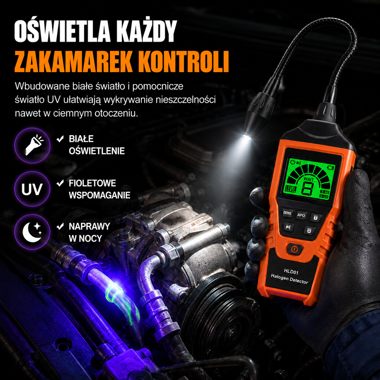 Detektor wycieku czynnika chłodniczego